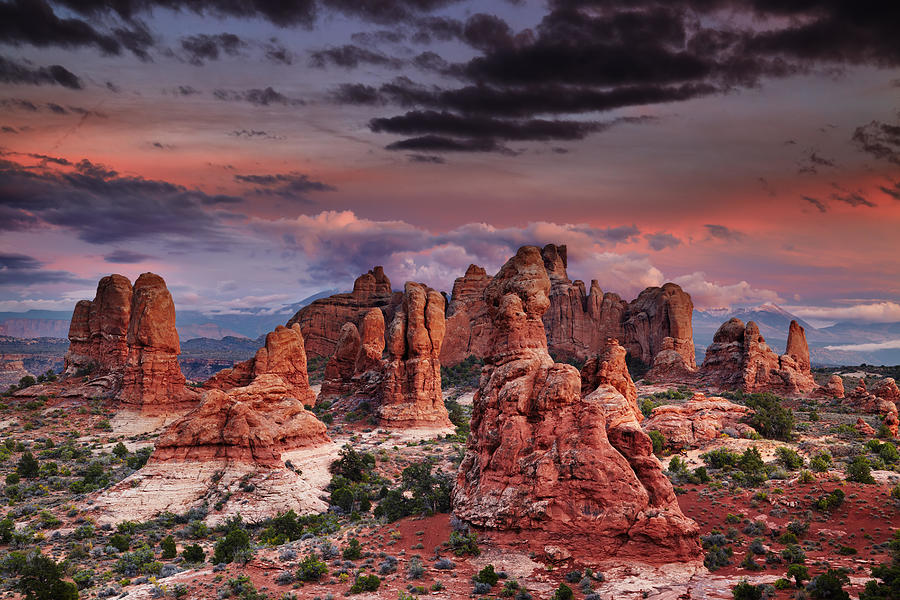 Sunset Photograph - Colorful Sunset In Arches National by DPK-Photo