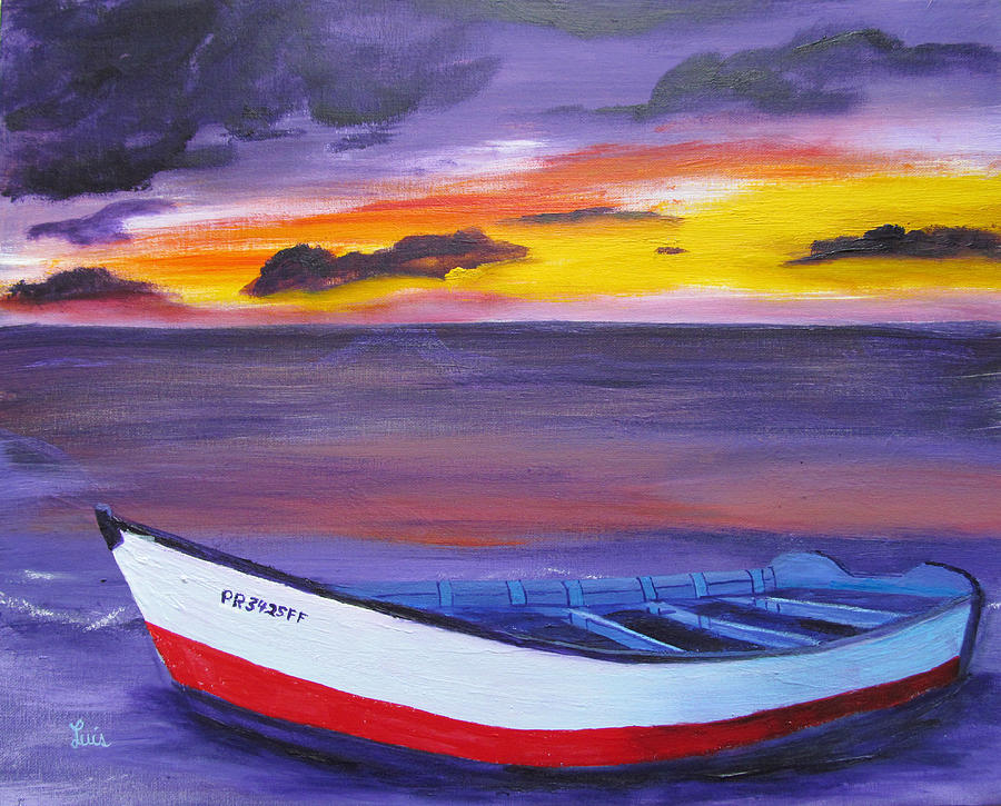 Colorful Sunset Painting by Luis F Rodriguez