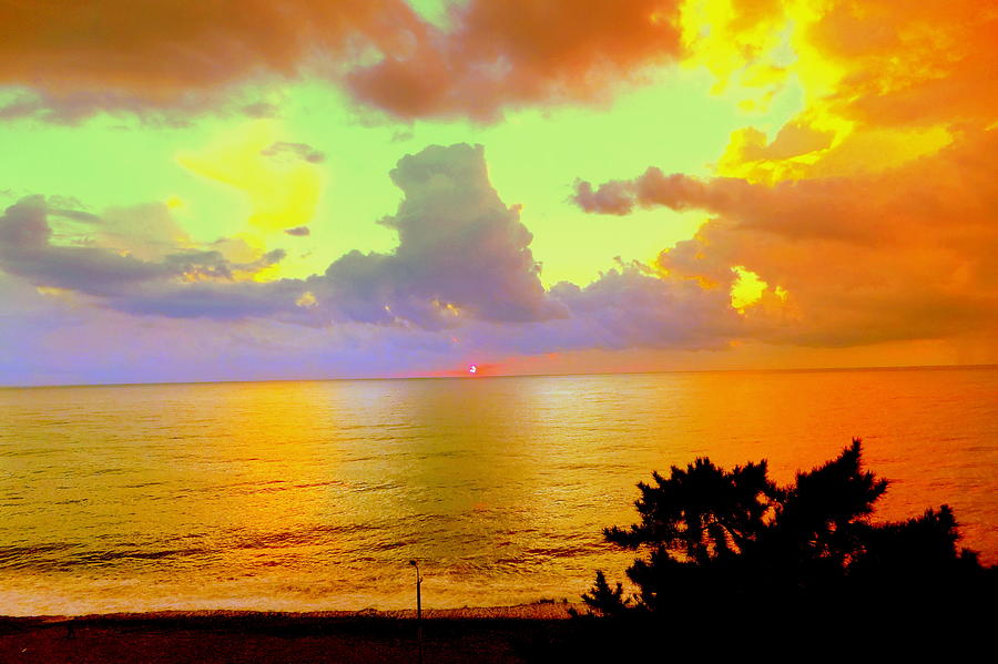Colorful Sunset on the Black Sea by Henryk Gorecki Colorful Sunset on the Black Sea by Henryk Gorecki