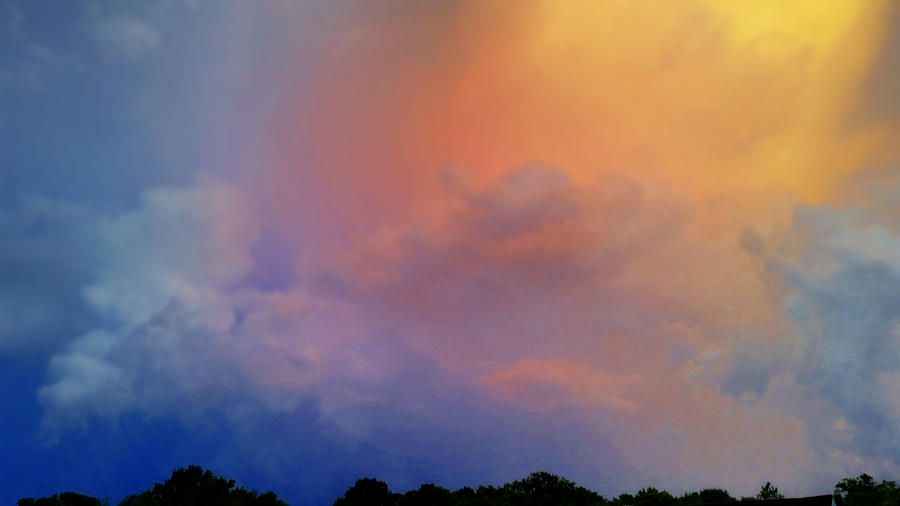 Colorful Sunset Storm. Photograph by Ally White