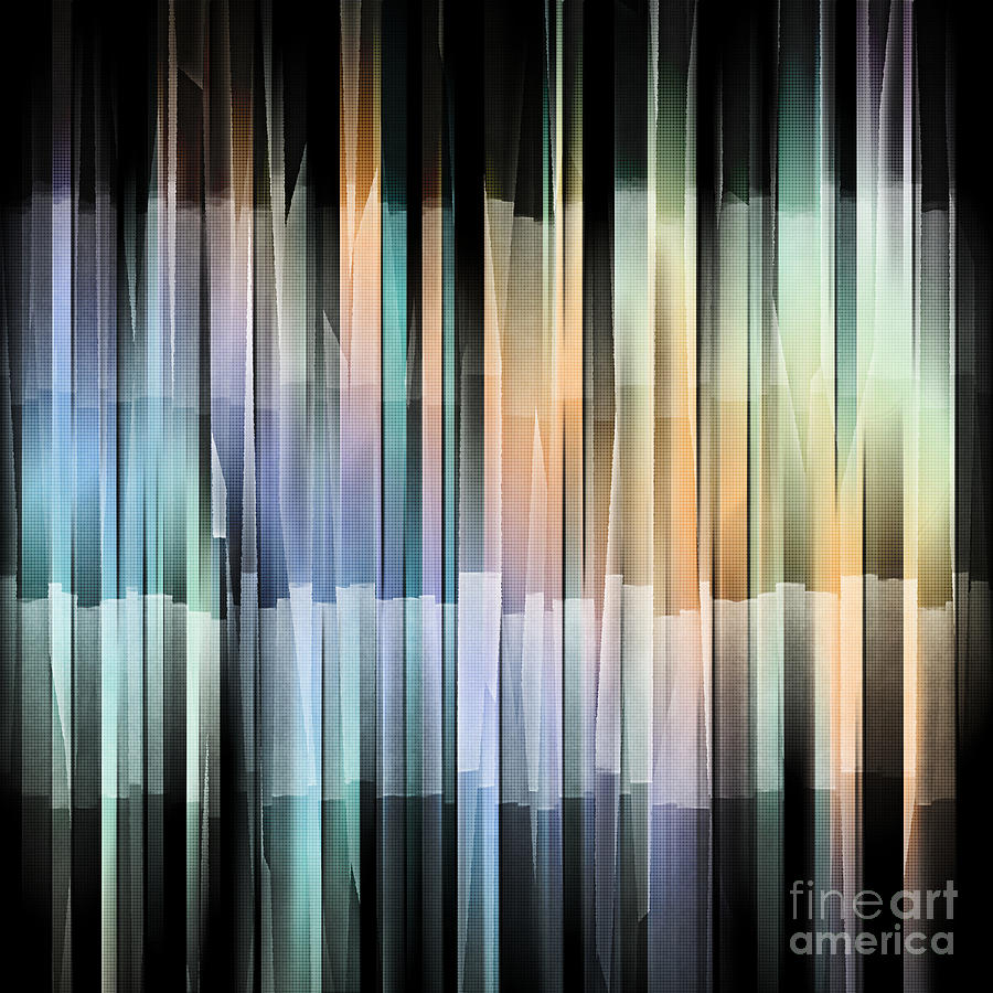 Colorful Textured Stripes Digital Art by Phil Perkins