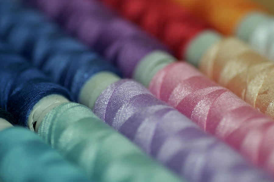 Colorful Thread Photograph by Hisako Tanaka