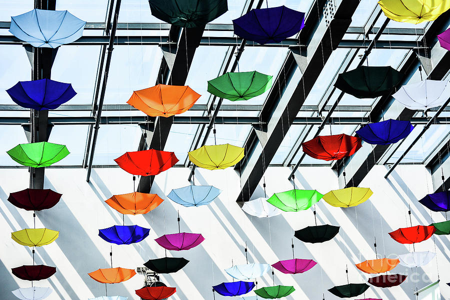 Umbrella Photograph - Colorful Umbrellas by Andy Cristescu