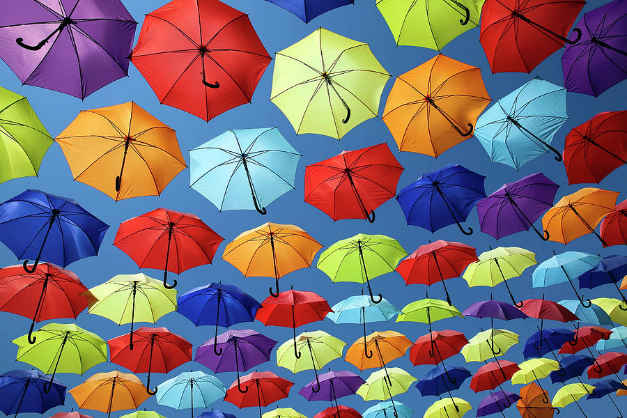 Colorful Umbrellas Background Photograph By Denys Kuvaiev