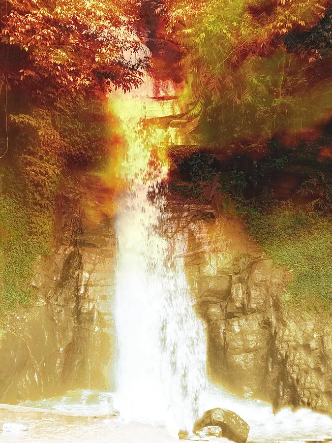 Colorful Waterfall Photograph