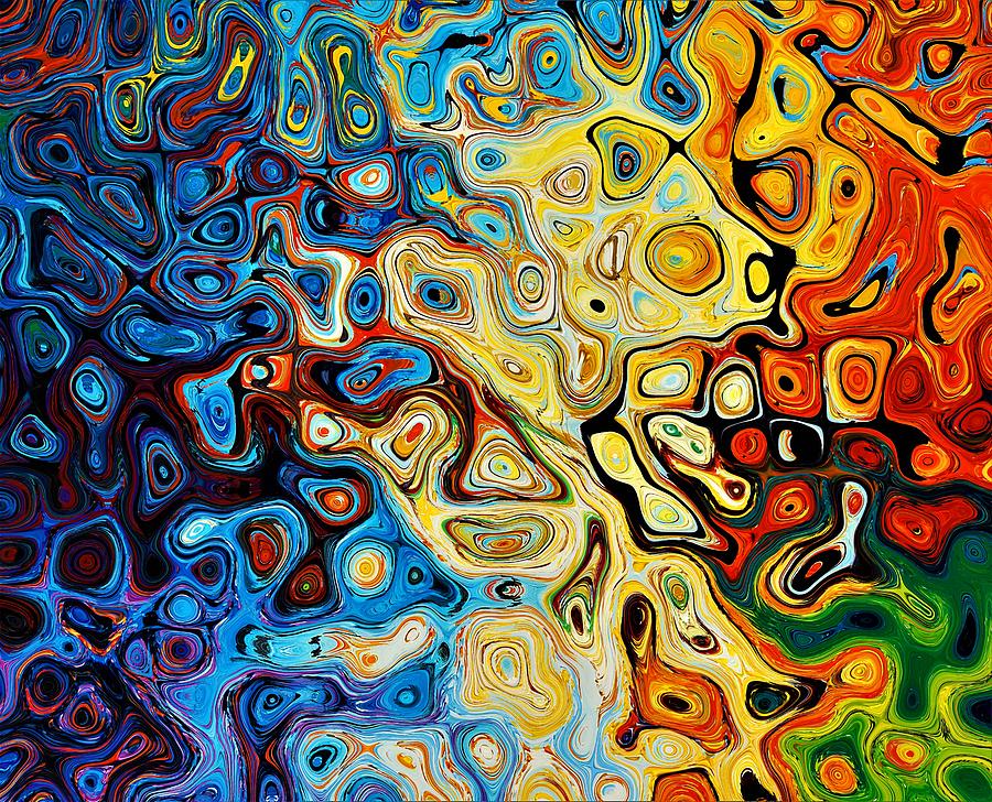 Swirl Painting - Colorful Whorl by ArtMarketJapan