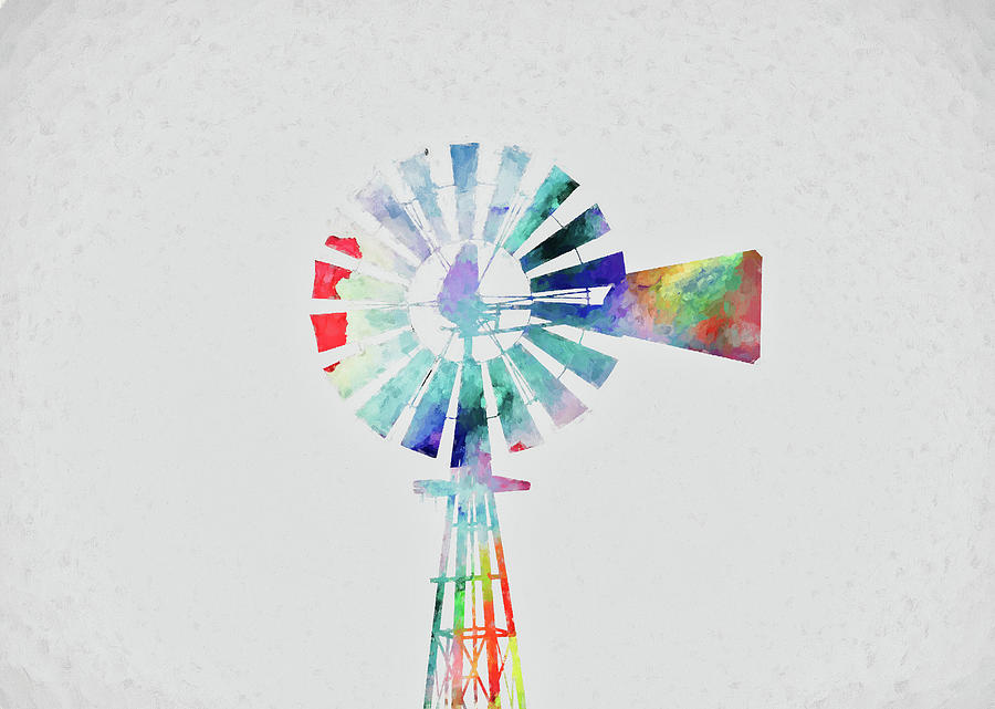 Colorful Windmill Photograph