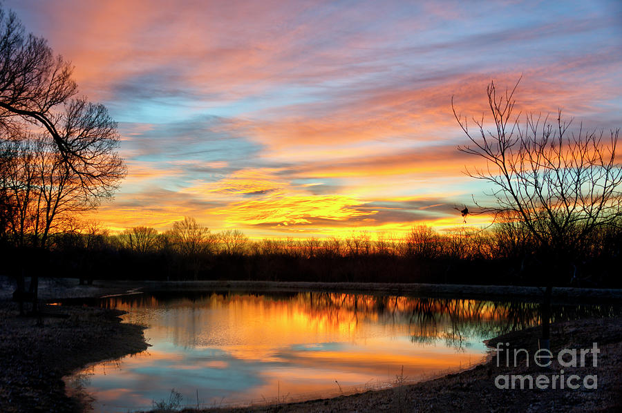 Colorful Winter Sunrise Photograph by Jean Hutchison