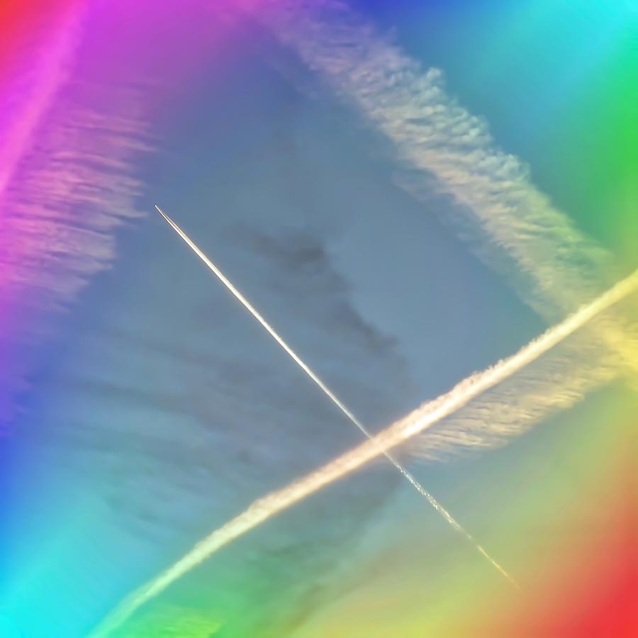 Coloring Contrails Photograph by Judy Kennedy