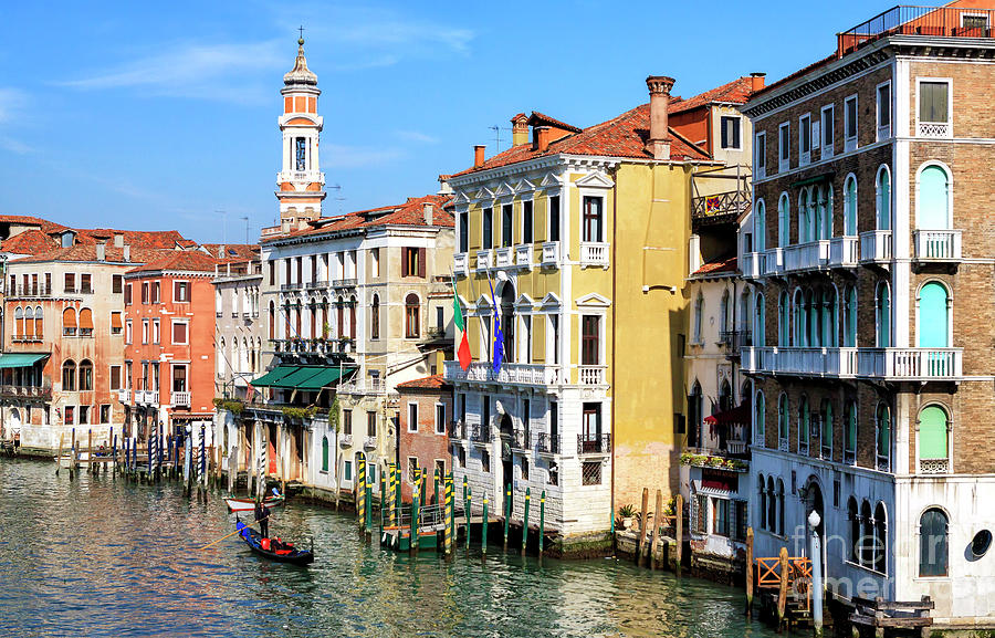 Colors Along the Grand Canal in Venice Photograph by John Rizzuto