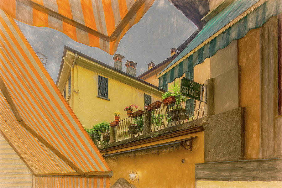 Colors and Angles in Bellagio, Italy Photograph by Marcy Wielfaert