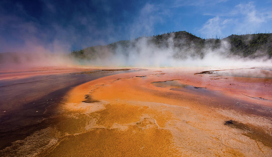 Colors At Grand Prismatic Spring Photograph by By Sathish Jothikumar