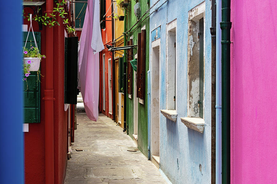 Colors of Burano Italy #2 Photograph by Melanie Alexandra Price
