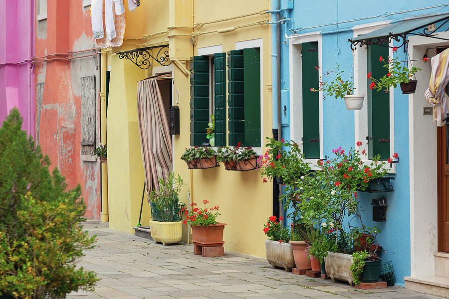Colors of Burano Italy #4 Photograph by Melanie Alexandra Price
