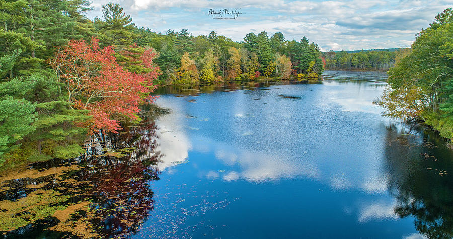 Colors of Cady Pond Photograph by Veterans Aerial Media LLC