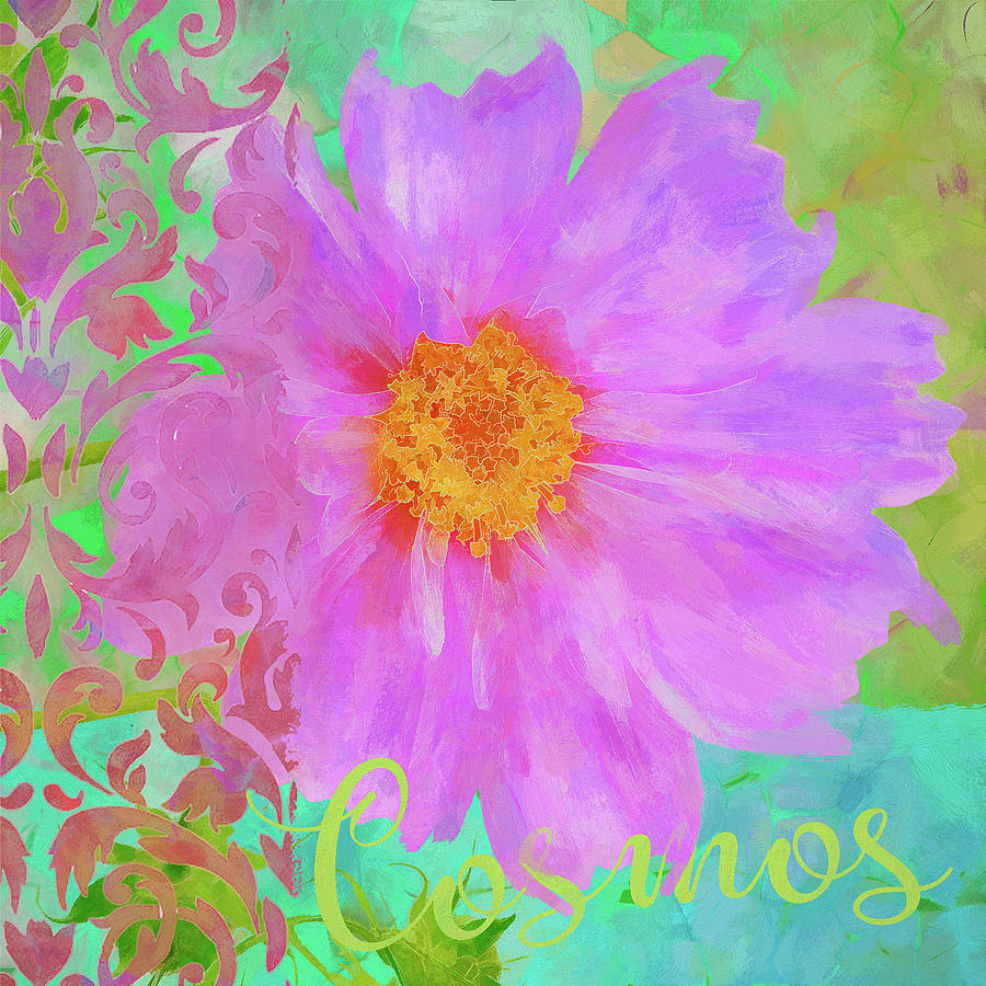 Typography Photograph - Colors Of Flowers I - Cosmos by Cora Niele