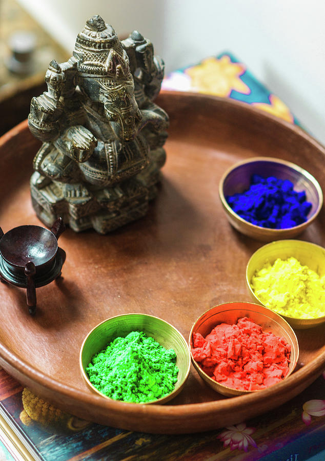 Bowl Photograph - Colors Of Holi by Chandan Dubey