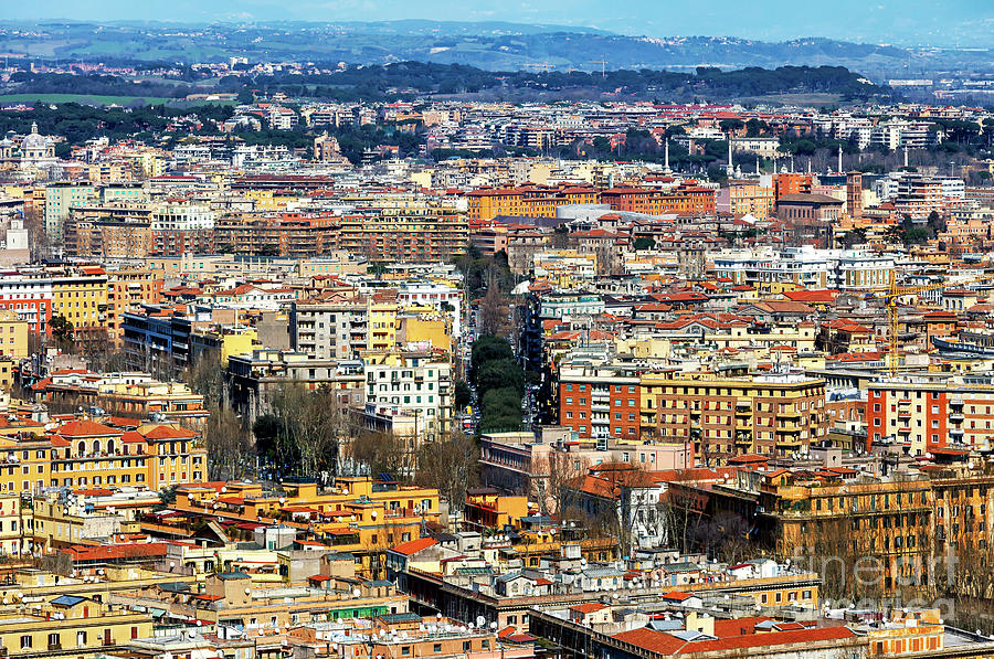 Colors of Rome Cityscape Photograph by John Rizzuto