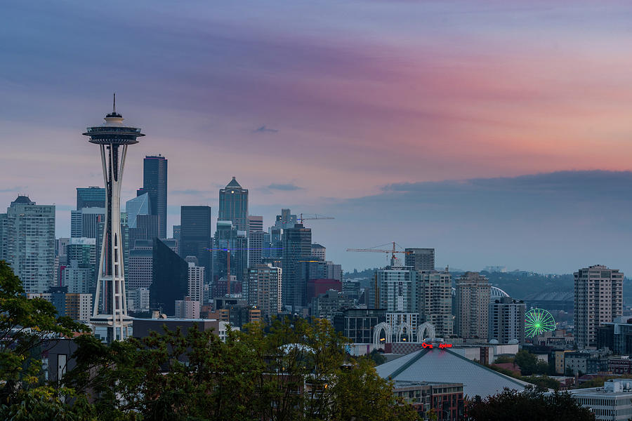 Colors of Seattle Skyline Photograph by Kelly VanDellen