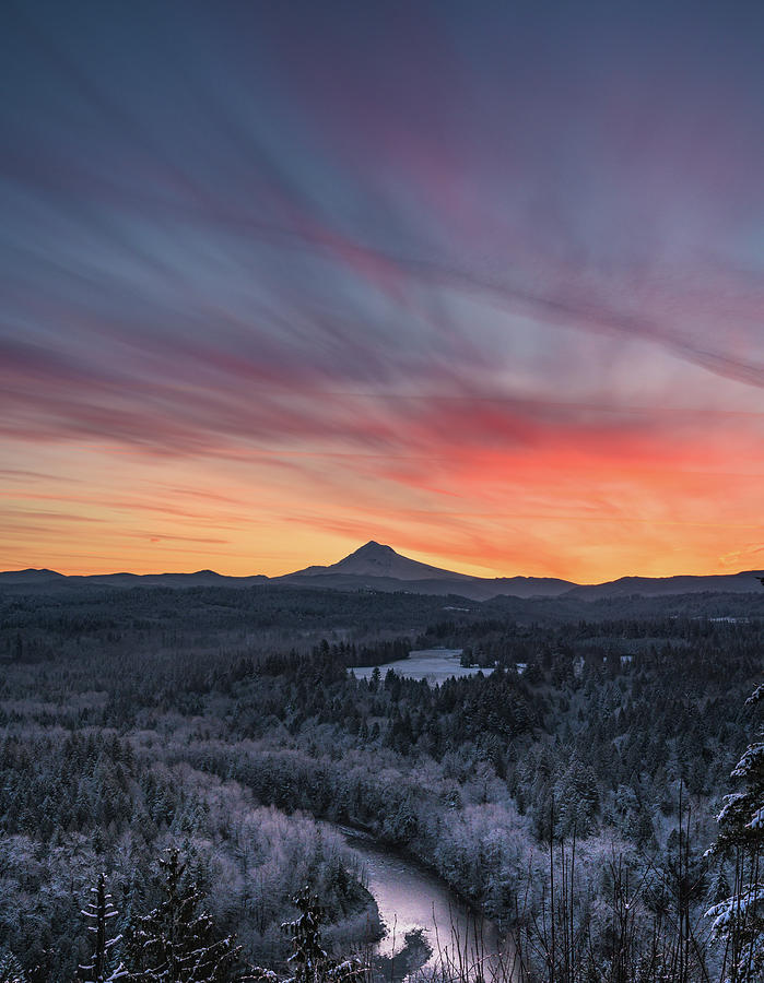 Colors of Sunrise Over Mt. Hood Photograph by Kelly VanDellen