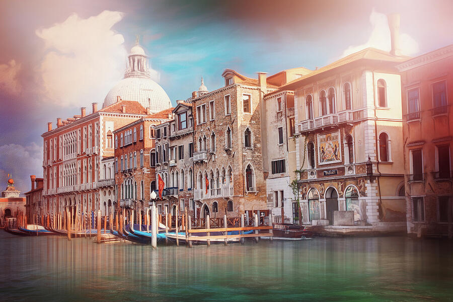 Architecture Photograph - Colors of The Grand Canal Venice Italy  by Carol Japp