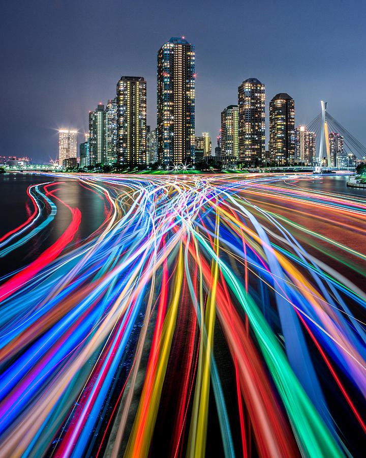Skyscraper Photograph - Colors On River by Kei Sasaki