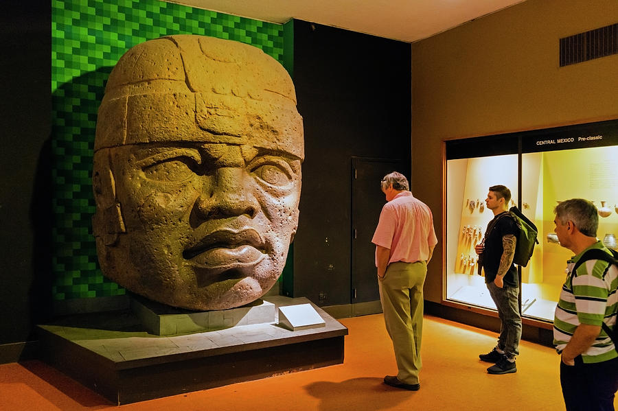 City Photograph - Colossal Olmec Head by Ken Welsh