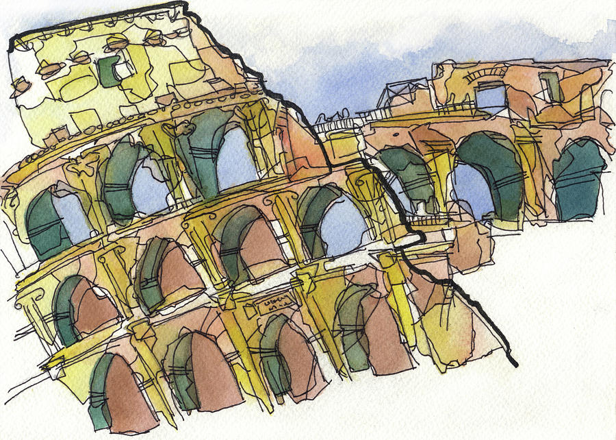 Colosseo, Rome, Italy Painting by Craig Macnaughton