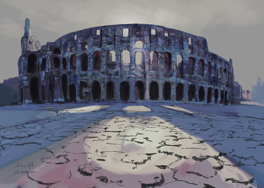 Colosseum painting Digital Art by Andrea Gatti
