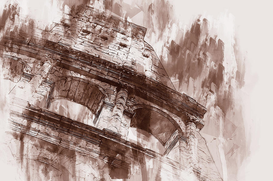 Colosseum, Rome - 21 Painting by AM FineArtPrints
