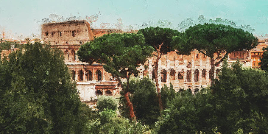 Colosseum, Rome - 30 Painting by AM FineArtPrints