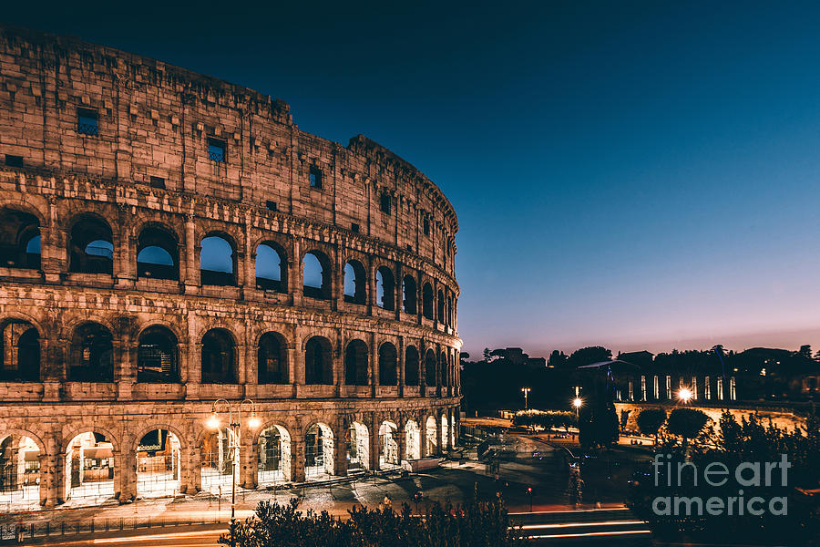 Sunrise Photograph - Colosseum by Tom Bennink Sunrise Photograph - Colosseum by Tom Bennink