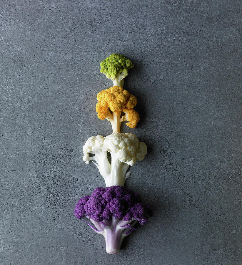 Colour Cauliflowers Photograph by Magdalena & Krzysztof Duklas