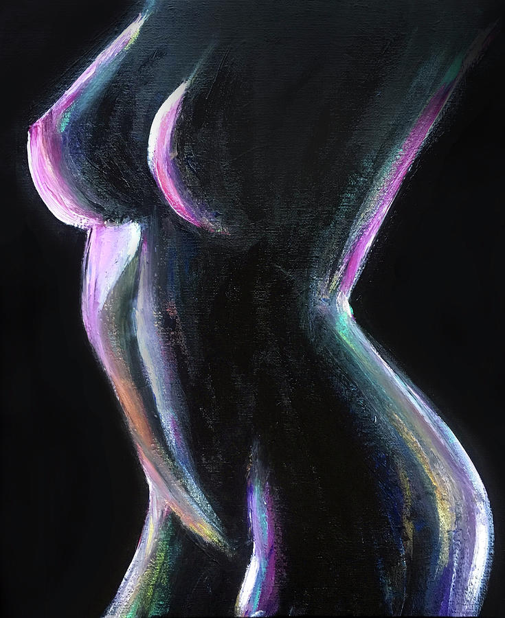 Abstract Digital Art - Colour Nude by Nicky Kumar