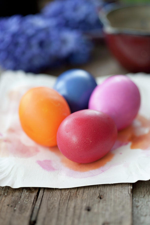 Coloured Easter Eggs Photograph by Martina Schindler