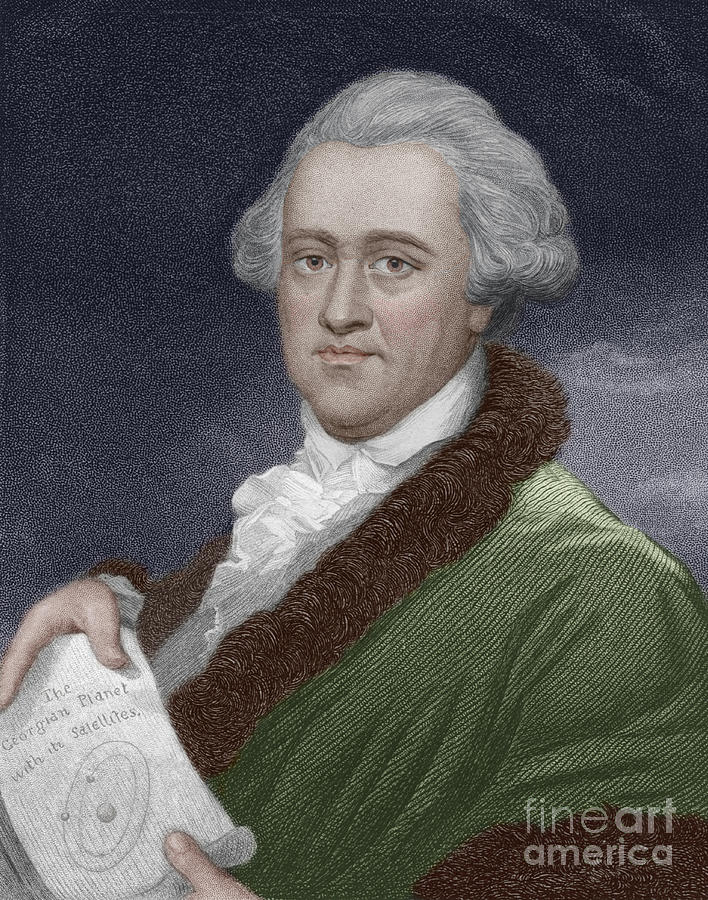 Coloured Engraving Of William Herschel Photograph by Sheila Terry/science Photo Library