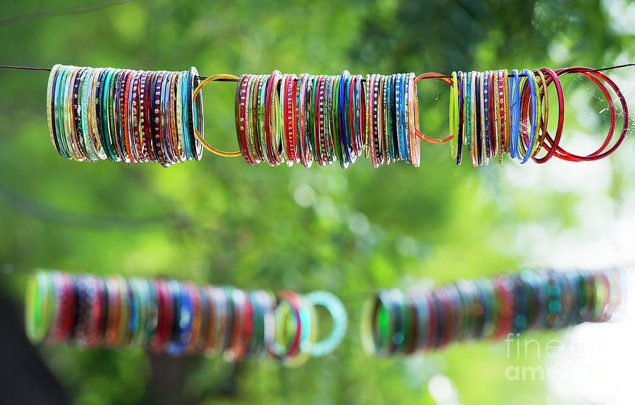 Coloured Indian Bangles Photograph by Tim Gainey