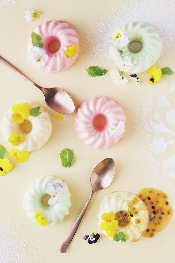 Coloured Marshmallow Puddings Photograph by Great Stock!