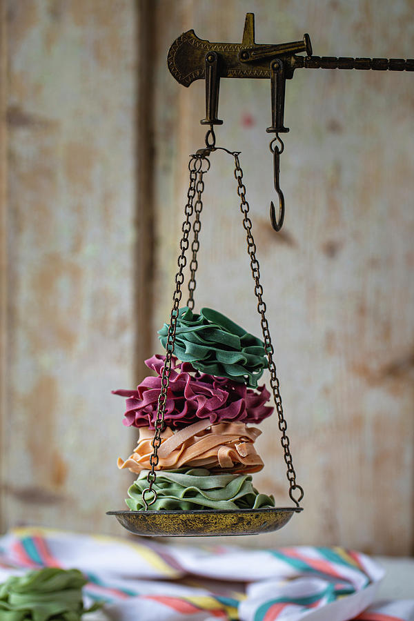 Coloured Pasta Photograph by Mimis Kingdom