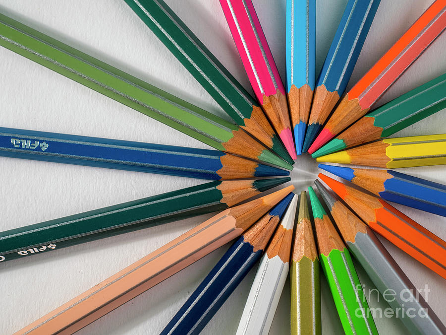 Coloured pencil crayons h1 Photograph by Ofer Zilberstein