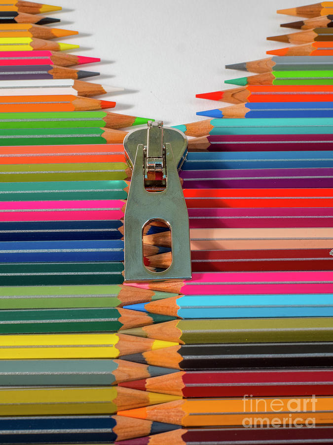 Coloured pencil crayons h2 Photograph by Ofer Zilberstein