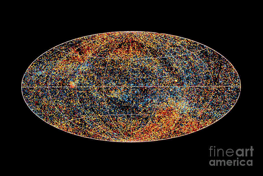 Coloured X-ray Map Of The Whole Sky Photograph by Max-planck-institut Fur Extraterrestrische Physik/science Photo Library