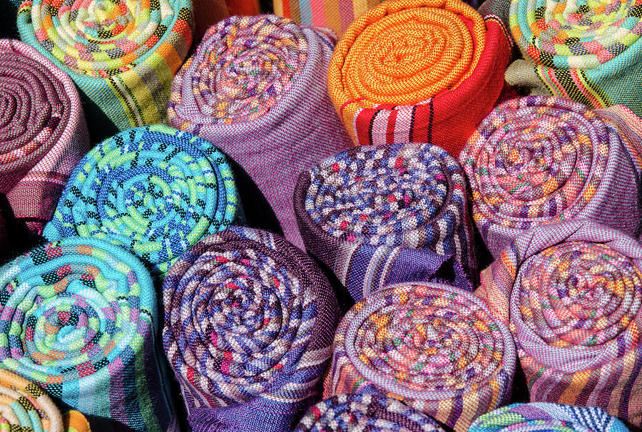 Colourful blankets, Old Biscuit Mill Photograph by Rob Huntley