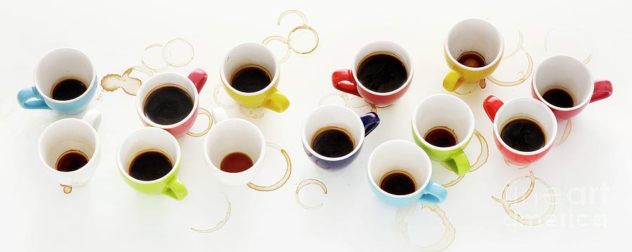 Coffee Photograph - Colourful Cups Of Coffee by Science Photo Library