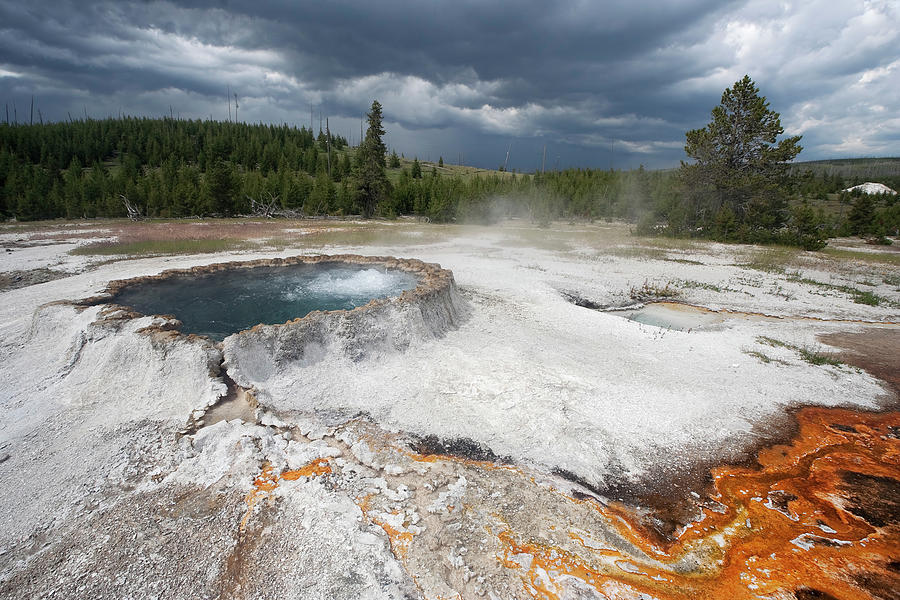 Colourful Geothermal Pool In Photograph by Sara winter