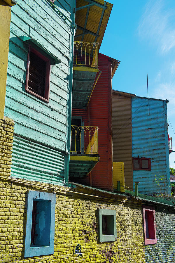Architecture Photograph - Colourful Houses In The La Boca District In Buenos Aires by Cavan Images
