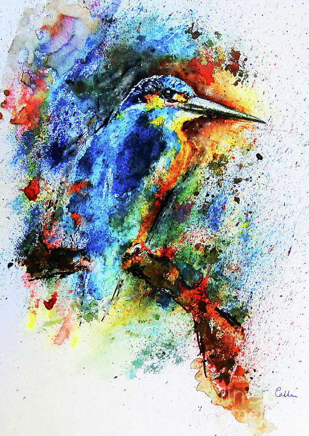 Colourful Kingfisher Painting by Callan Art - Fine Art America