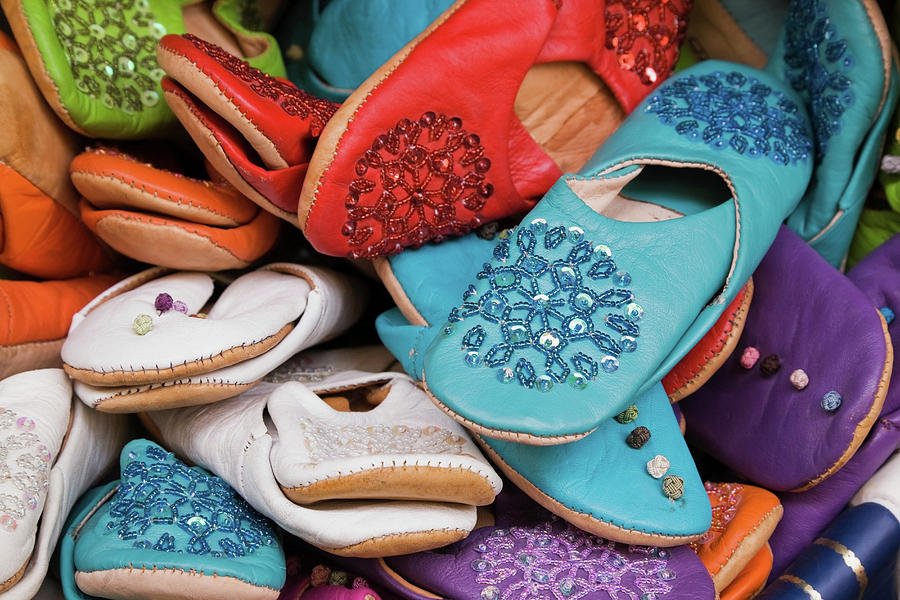 colourful leather shoes