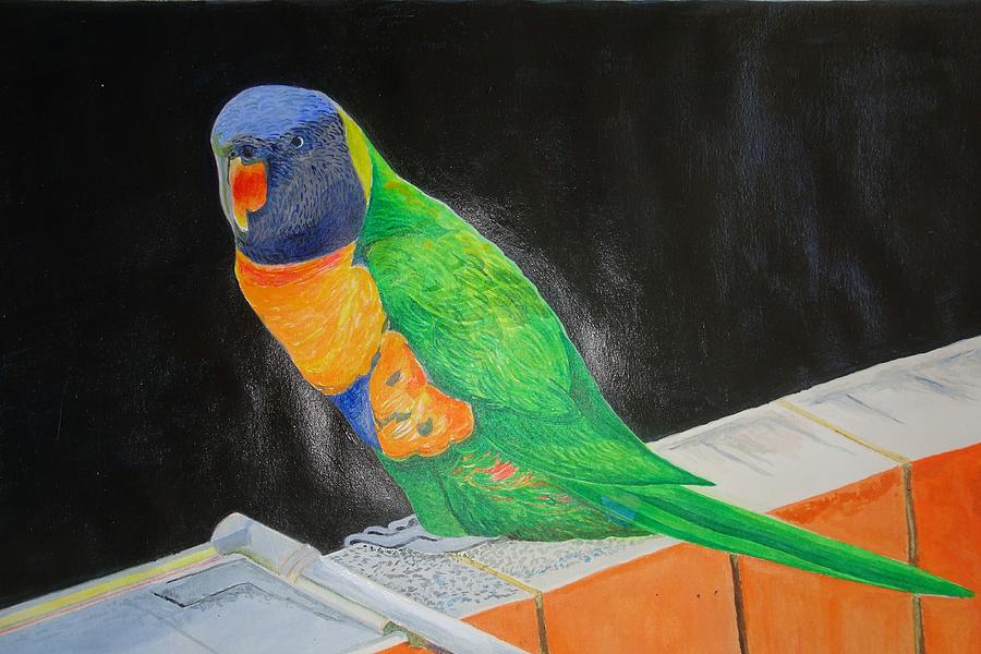 Watercolor of a parrot on Craiyon