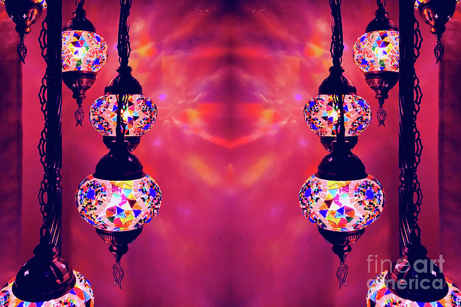 Lamp Photograph - Colourful turkish lamps by Tom Gowanlock